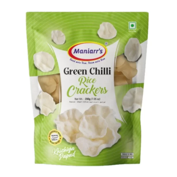 MANIARR'S GREEN CHILY KHICHIYA PAPAD 200GM