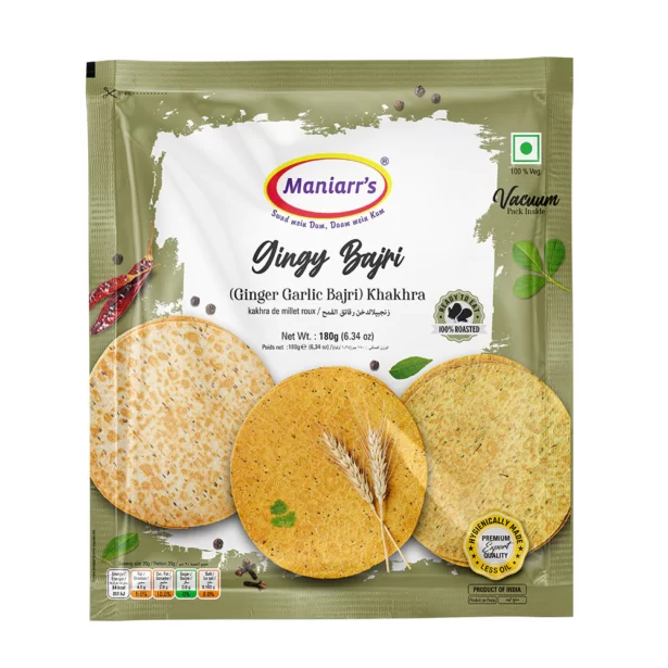 MANIARR'S GINGER BAJRI  KHAKHRA 180GM
